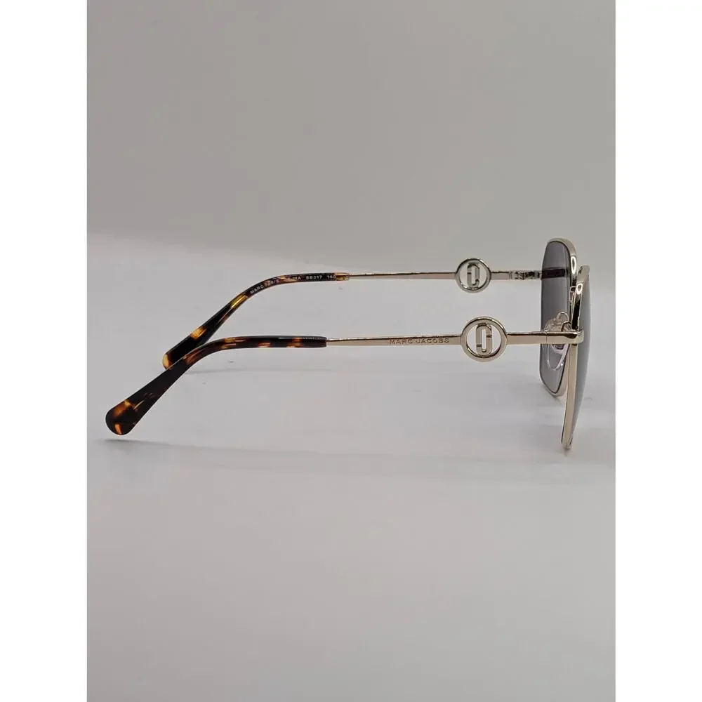 AUTH Marc Jacobs Square Frame Aviator Marc Icon – Tortoise & Gold – Brand New